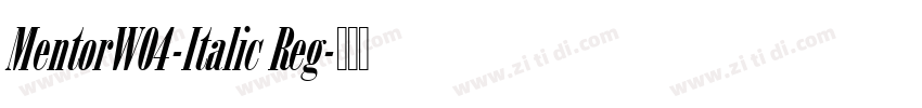 MentorW04-Italic Reg字体转换